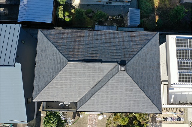 美濃加茂市 施工前のスレート屋根