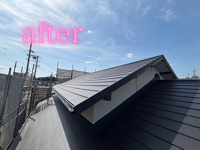 瀬戸市東米泉町にて葺き替え工事完了後の全景写真2