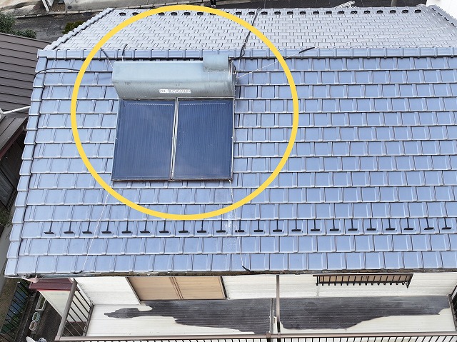 葺き替え工事後の温水器