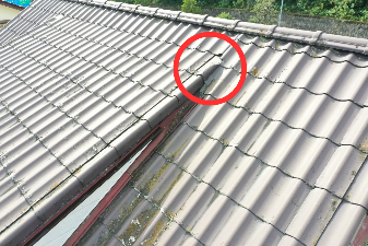 上から見た屋根の写真