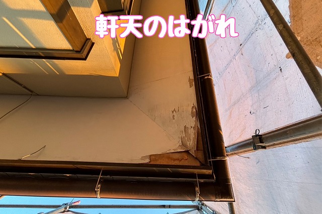 軒天のはがれ
