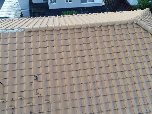 上から見た屋根の写真