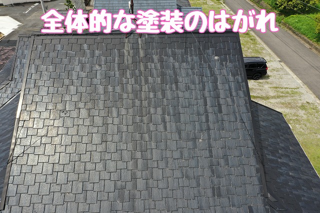 春日井市西尾町　全体的な塗装のはがれ