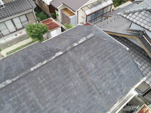 多治見市　上から見た屋根の写真