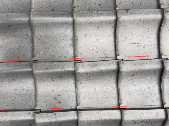 瀬戸市窯元町 瓦のずれ