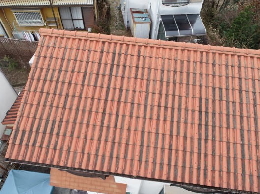 上からみた屋根の写真