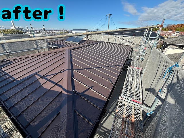 瀬戸市坂上町にて屋根リフォーム完了後の全体写真