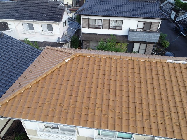 多治見市西坂町　棟の崩れ