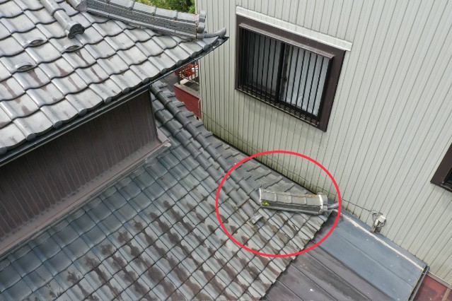 瀬戸市　瓦のずれ