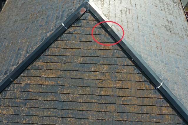瀬戸市白山町　瓦の抜け