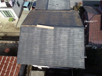 瑞浪市　上から見た屋根の写真