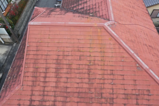 多治見市　上から見た屋根の写真