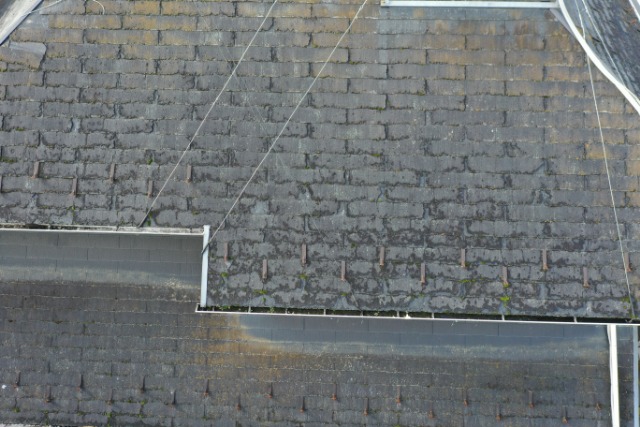 美濃加茂市　上から見た屋根の写真