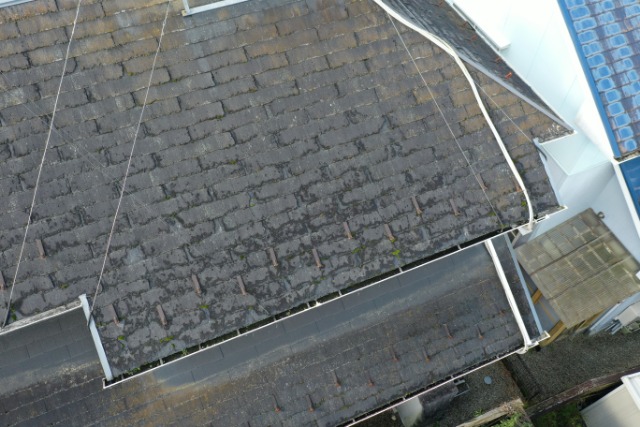 美濃加茂市　上から見た屋根の写真