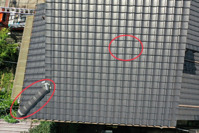 多治見市　漆喰はがれ