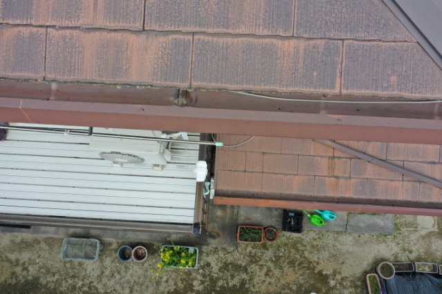 春日井市　軒にこけ