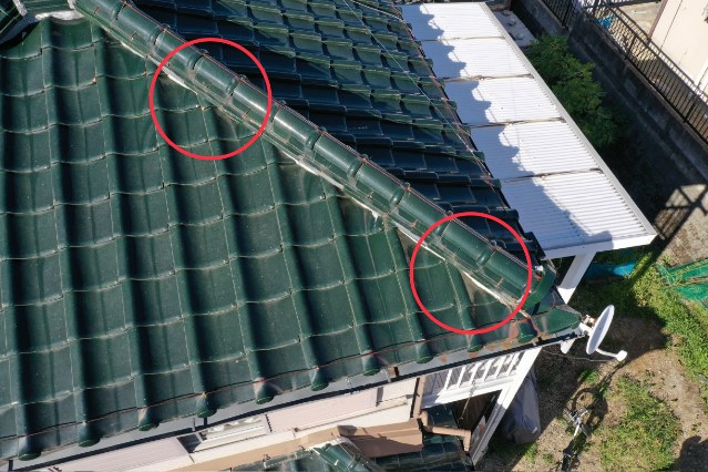 多治見市滝呂町　棟のずれ