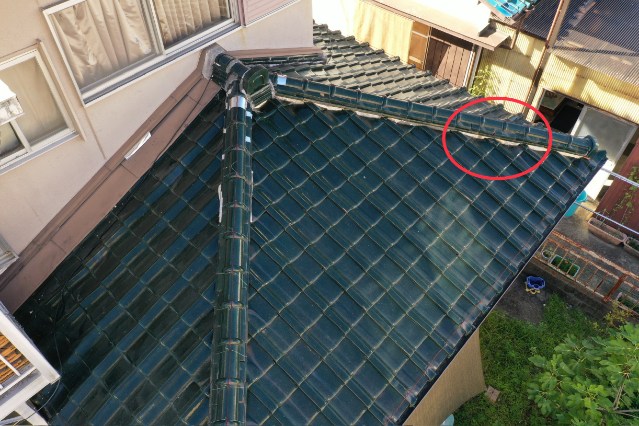 多治見市滝呂町　棟のずれ