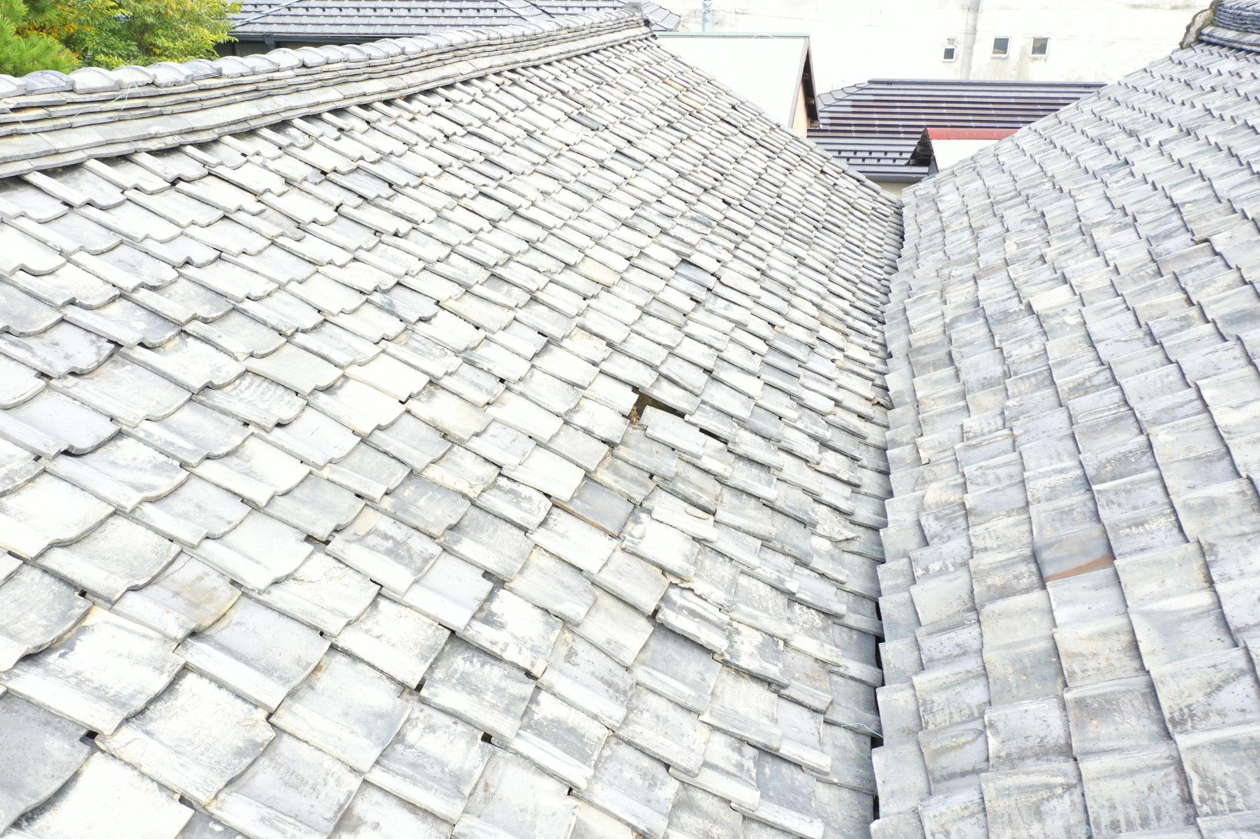 瓦の割れの写真