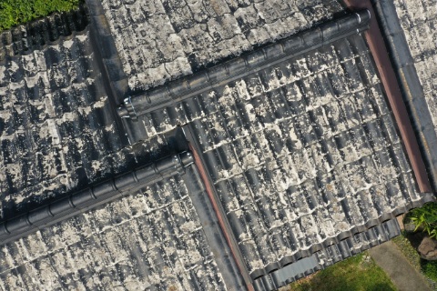 瀬戸市　上から見た屋根の写真