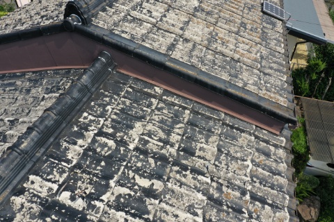 瀬戸市　上から見た屋根の写真