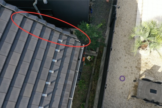 多治見市明和町　袖瓦ずれ