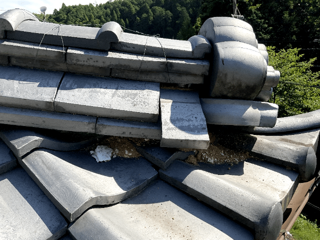 瑞浪市　瓦ずれ