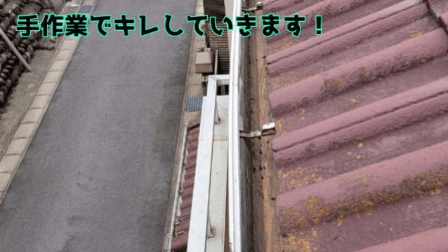 多治見市大薮町 手作業で根元から除去