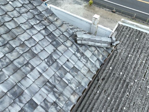 可児郡　瓦のずれ