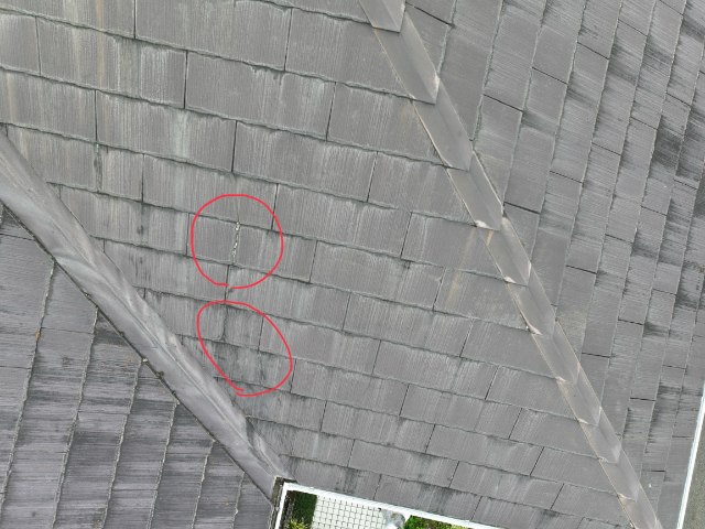 多治見市　瓦のひび