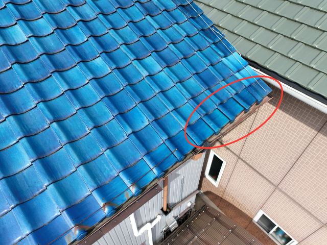 瀬戸市　瓦のずれ