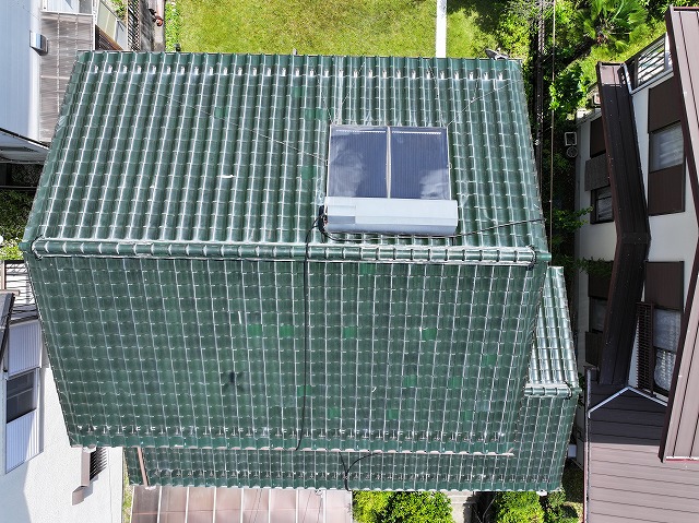 瓦屋根の葺き替え工事前