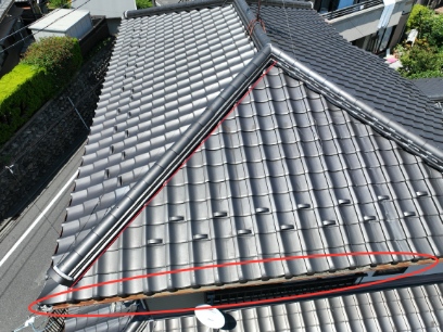 多治見市平井町　樋の劣化