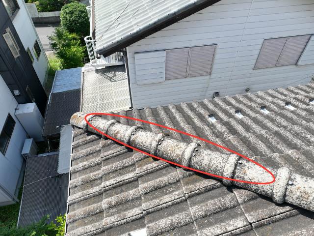 多治見市　棟のずれ