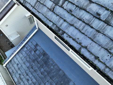 美濃加茂市　上から見た屋根の写真