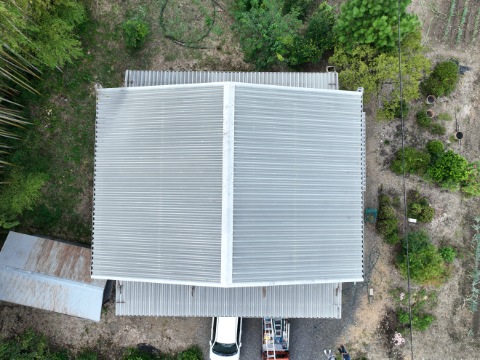 多治見市大原町　上から見た屋根の写真