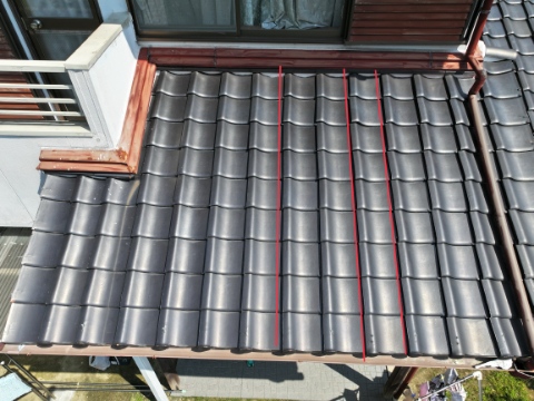 多治見市　瓦のずれ