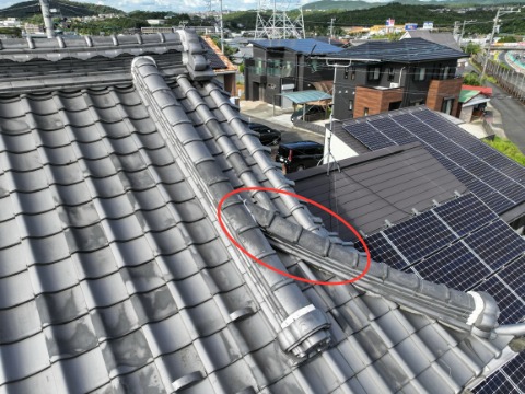 多治見市平井町　下棟のズレ