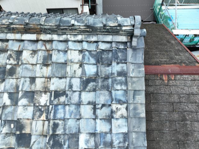 瀬戸市　上から見た屋根の写真