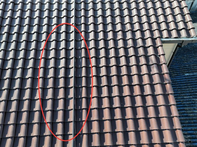 多治見市宮前町　瓦にこけ