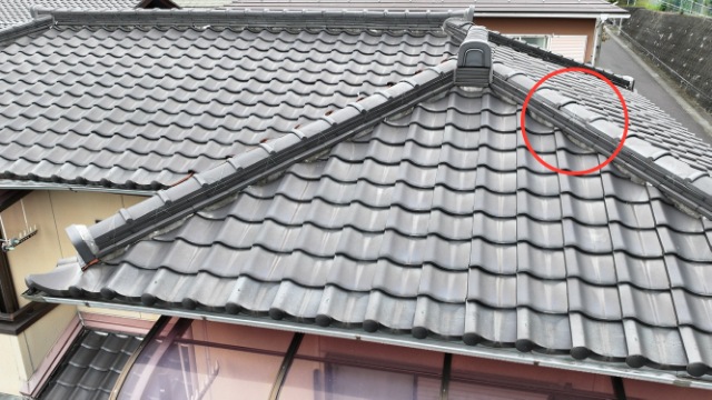 希望ヶ丘　瓦のずれ