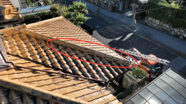 可児市　棟のずれ