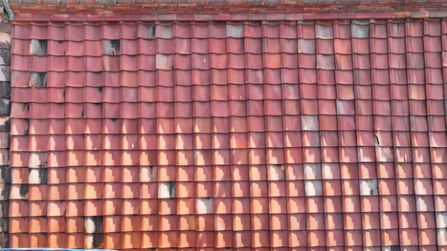 多治見市　上から見た屋根の写真