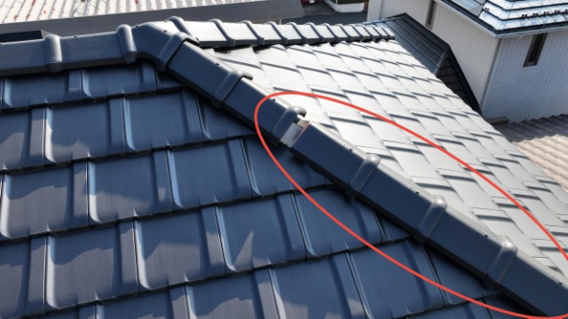 可児市久々利　棟のズレ