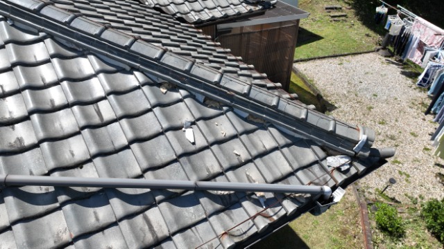 多治見市京町　漆喰の剥がれ