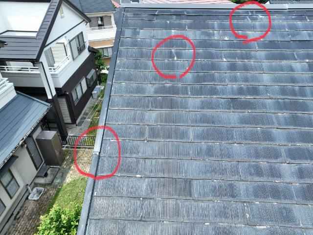 多治見市赤坂町　瓦のひび