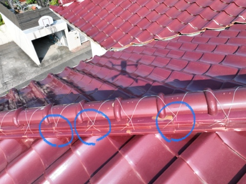 可児市皐ケ丘　ワイヤーの切れ