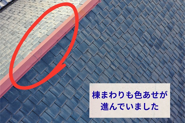 棟板金付近を撮影した写真