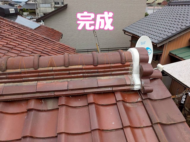 仕上げ完了後、棟と取り合い部の納まりを確認