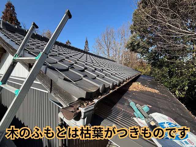 多治見市雨とい点検作業の様子